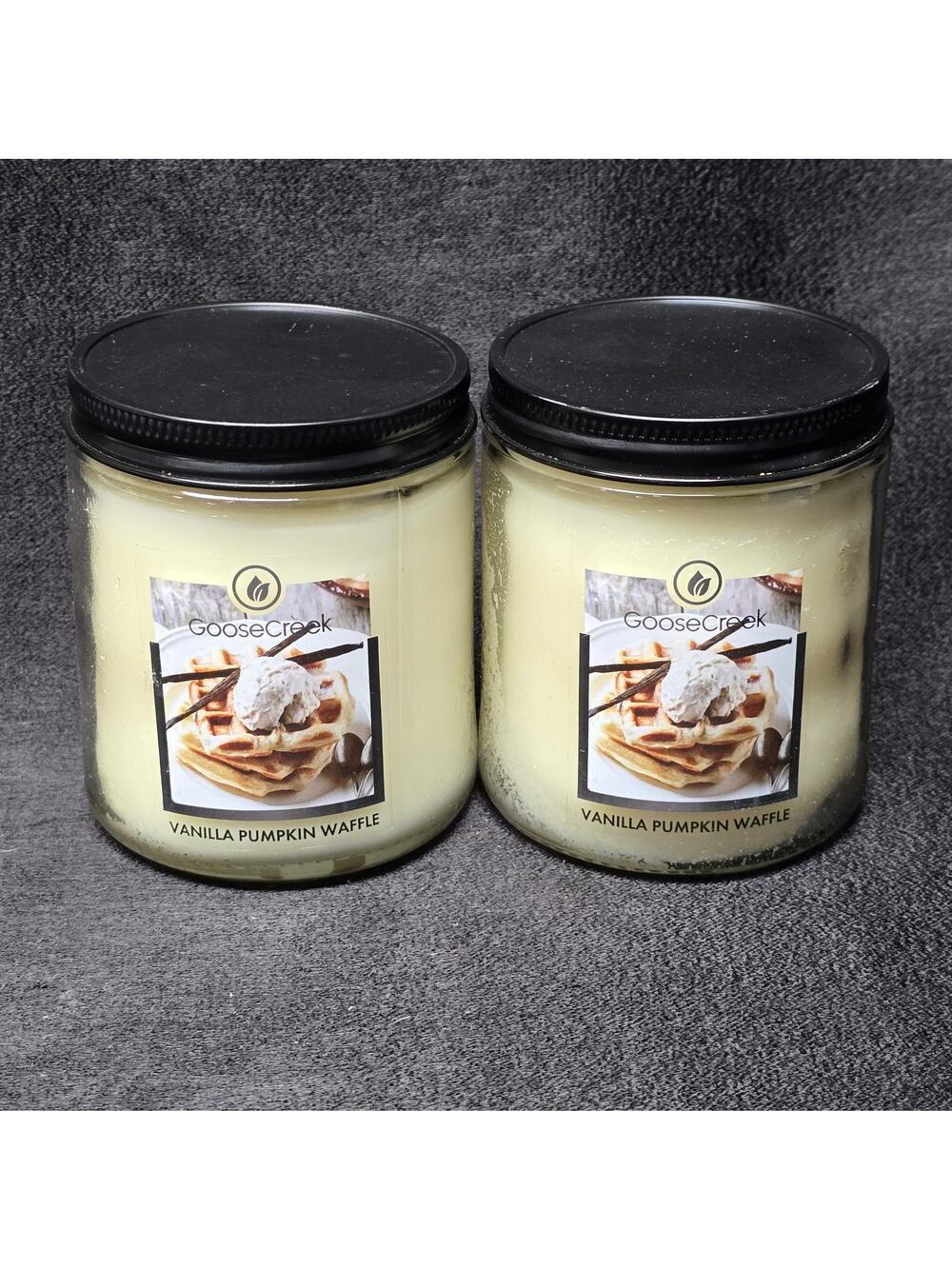 Goose Creek Vanilla Pumpkin Waffle Single Wick Candle 7 oz Set of 2